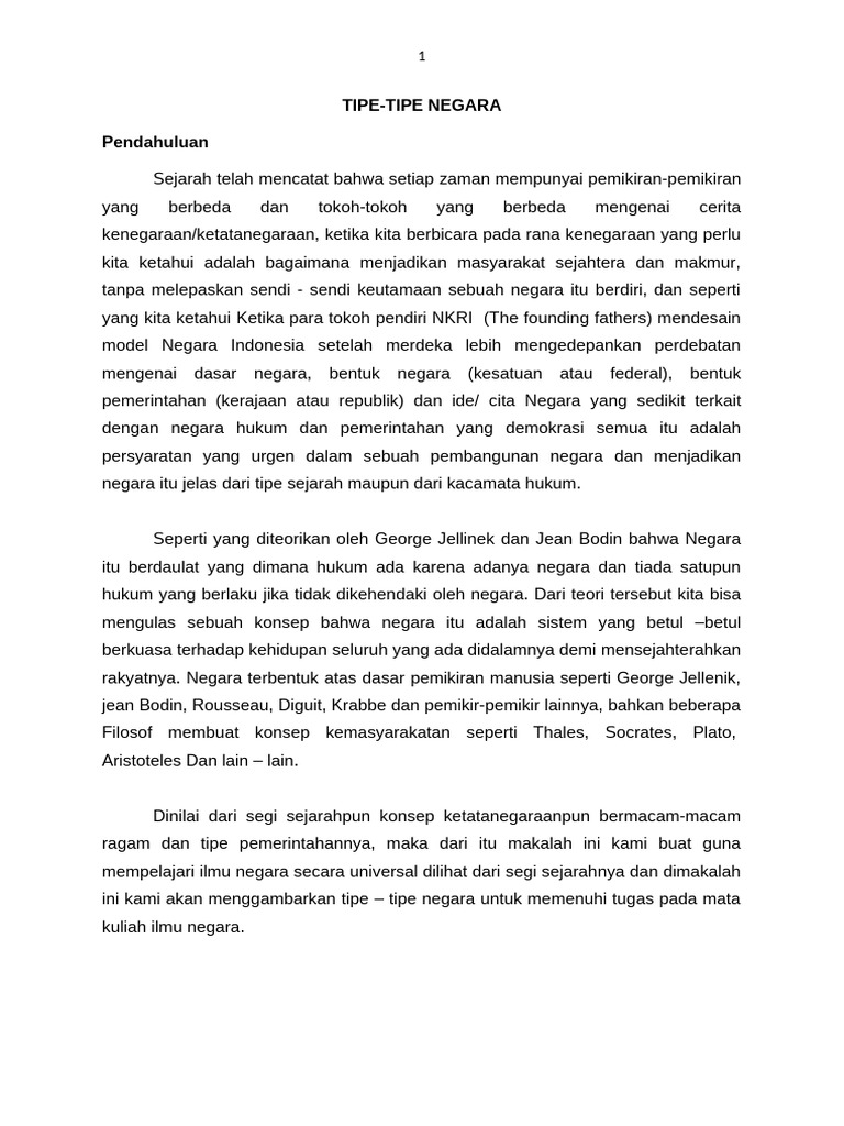 Tipe Tipe Negara | PDF