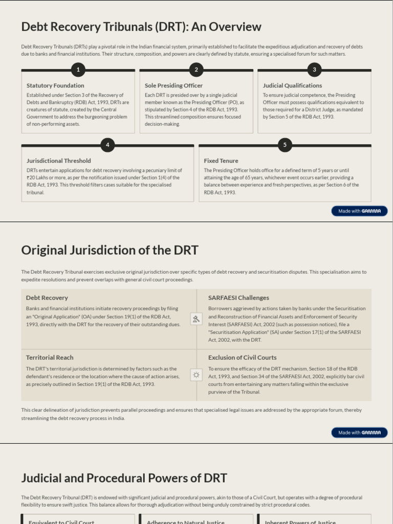 Debt Recovery Tribunals DRT An Overview | PDF | Appeal | Tribunal