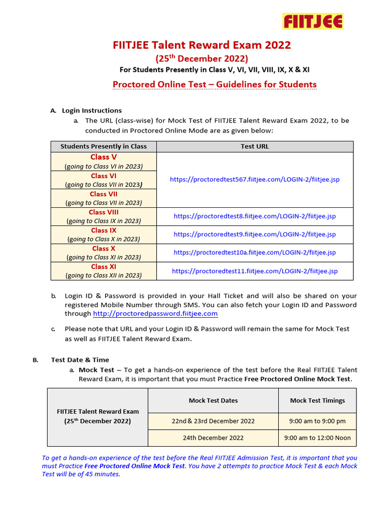 FTRE 25th Dec 2022 Test Guidelines | PDF | Wi Fi | Android (Operating ...