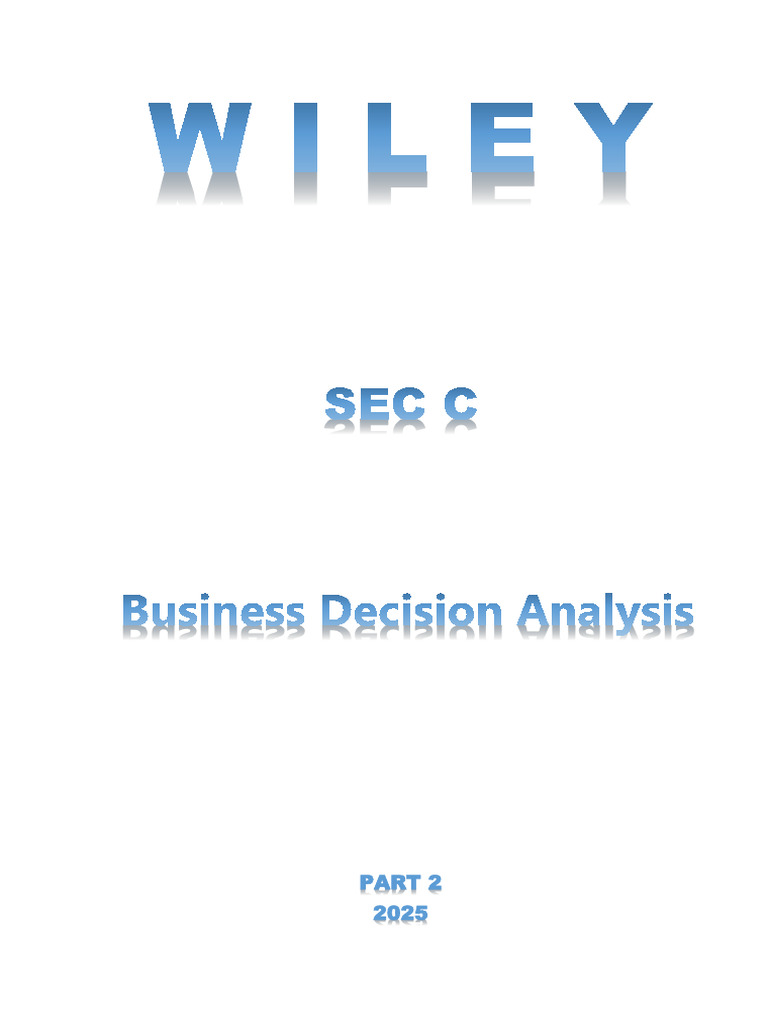 p2 Sec C Wiley 2025 Answer | PDF | Business Economics | Management ...