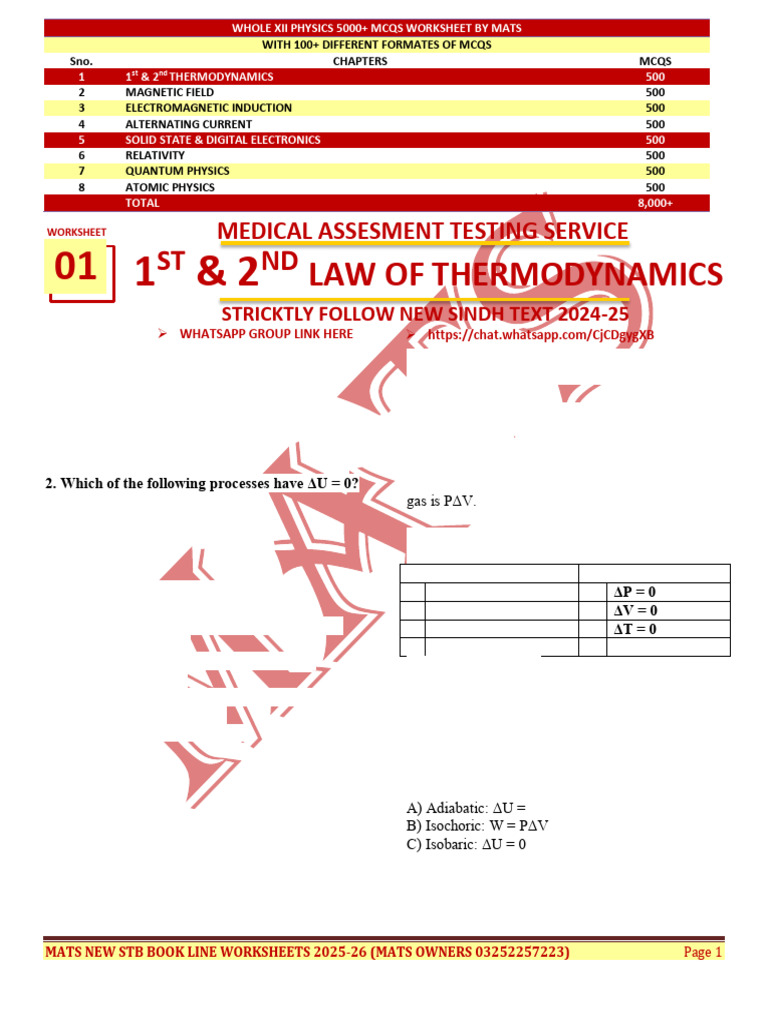 1st & 2nd Law of Thermodynamics | PDF | Heat | Gases
