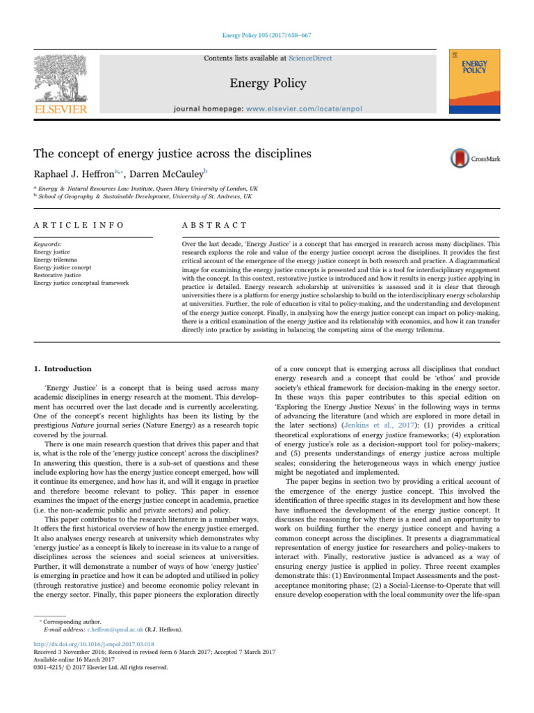 (01)2017_The Concept of Energy Justice Across the Disciplines | PDF ...