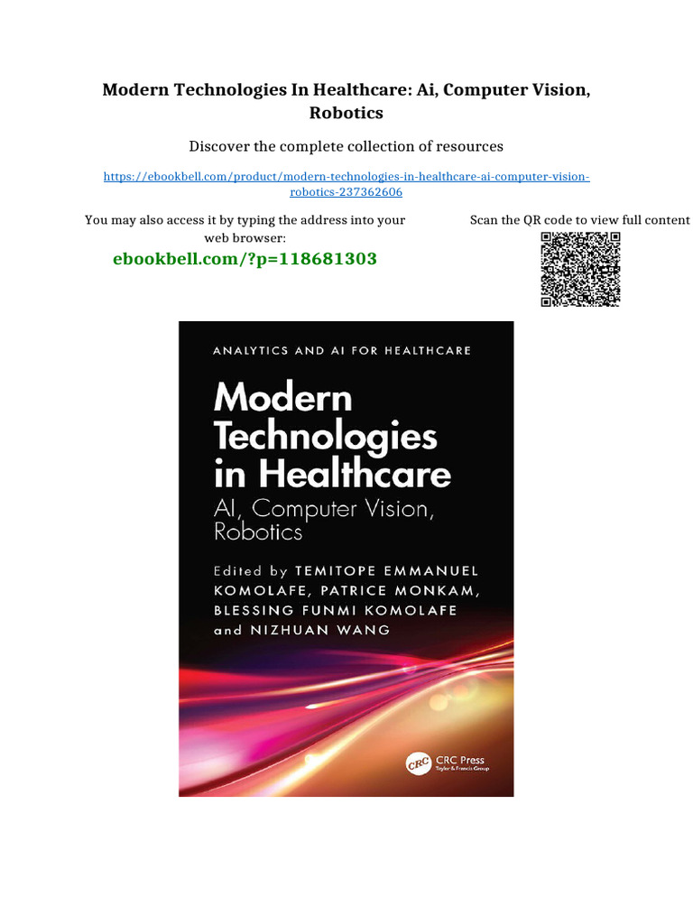 Modern Technologies in Healthcare: AI, Computer Vision, Robotics Ready ...