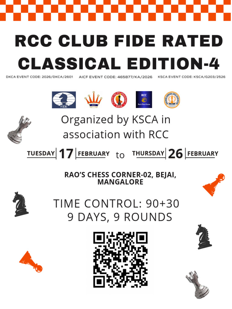 Rcc Club Fide Rated Classical Edition-4 | PDF