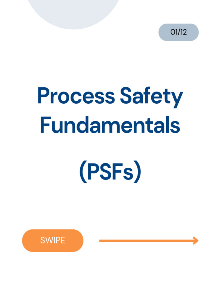Process Safety Fundamentals (PSFs) | PDF | Safety