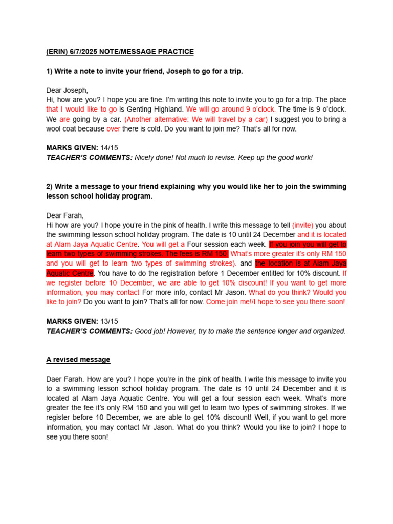 Erin Writing Practice (2) - 9 | PDF