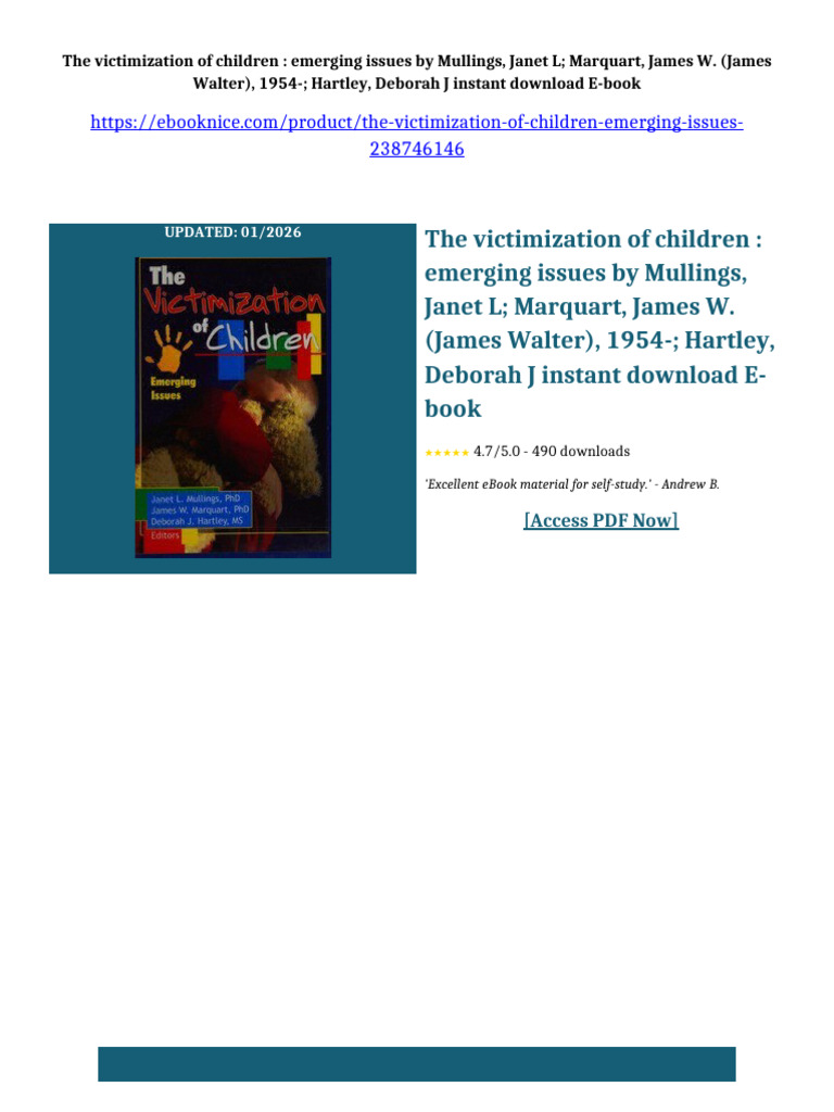 The victimization of children : emerging issues by Mullings, Janet L ...