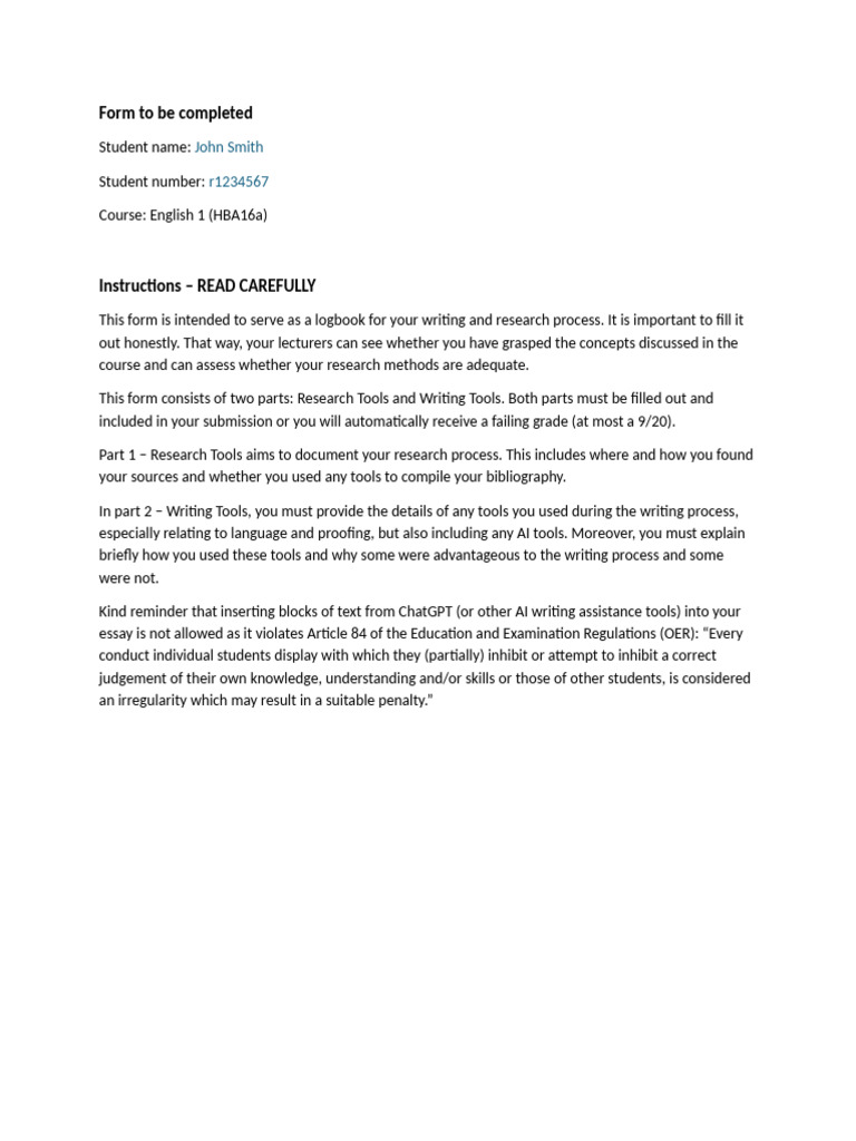 Research & Writing Logbook - Example | PDF | Human Communication