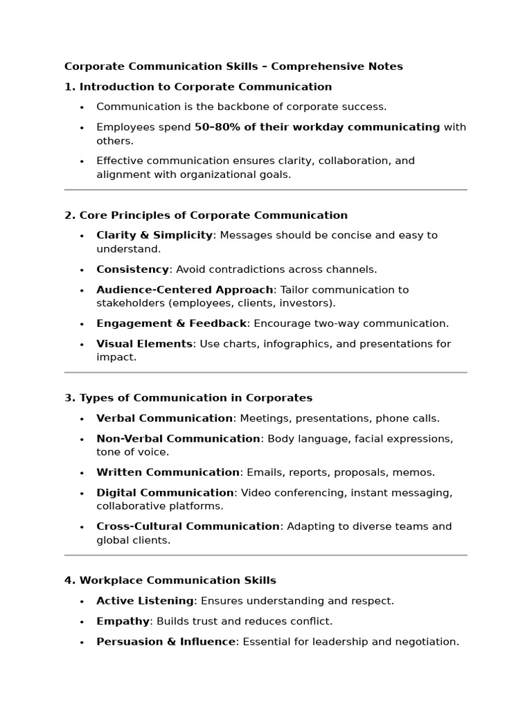 Corporate Communication Skills | PDF | Communication | Human Communication