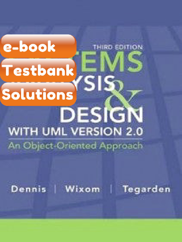 Testbank Systems Analysis and Design 3rd Edition Dennis Fast Download ...