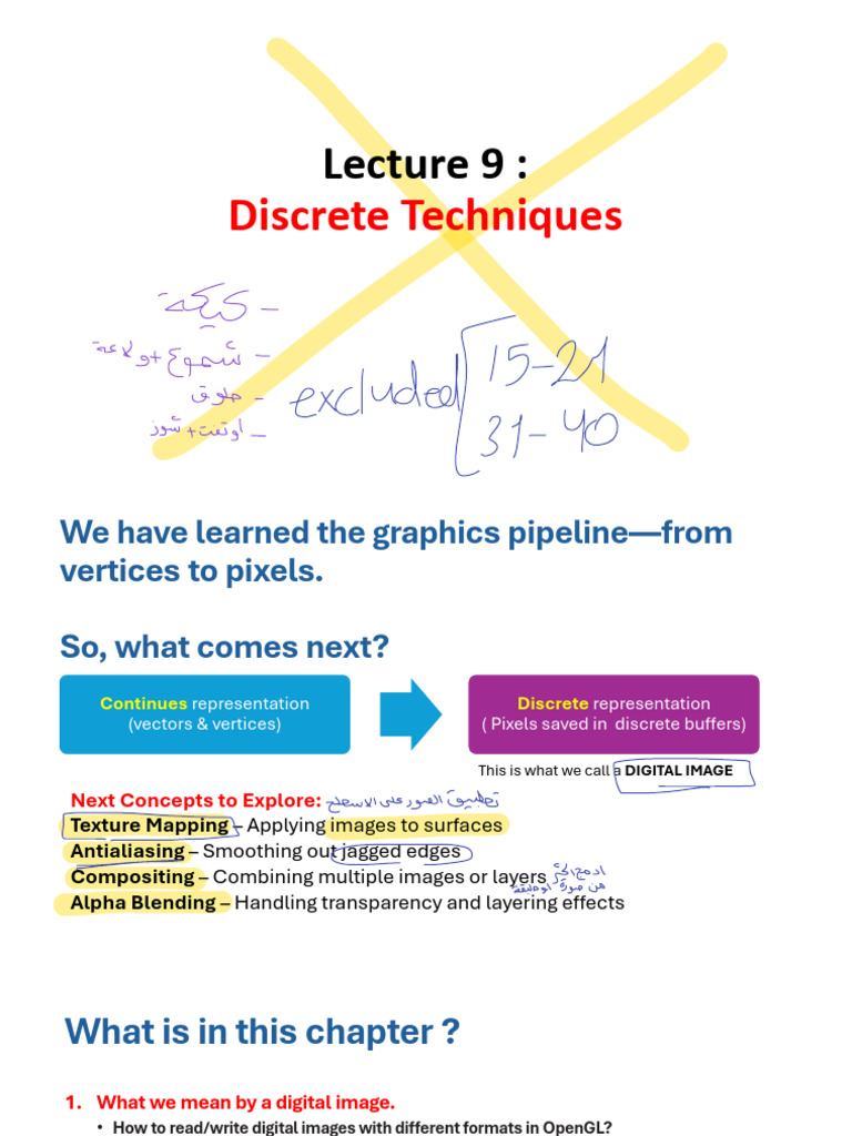 Lecture 9 - Discrete Techniques | PDF | Texture Mapping | Rendering ...