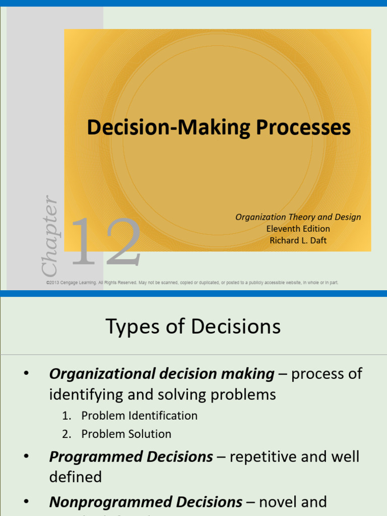 Chapter12 Decision-Making Processes | PDF | Decision Making | Cognitive ...