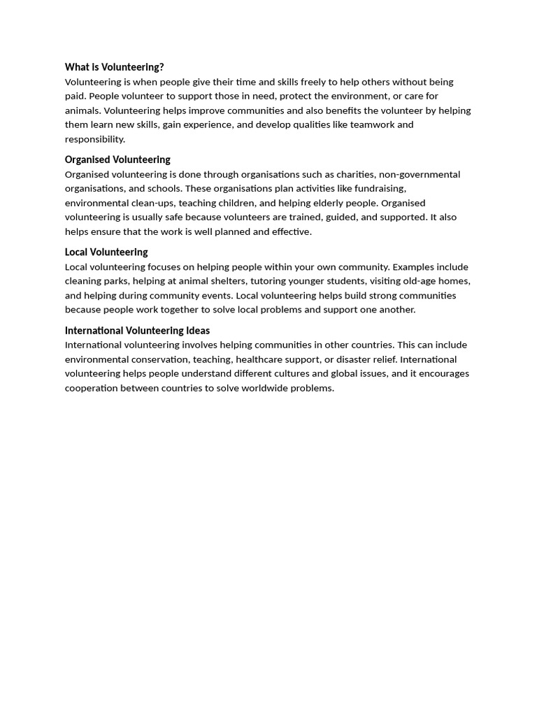 Arth Volunteering Project | PDF
