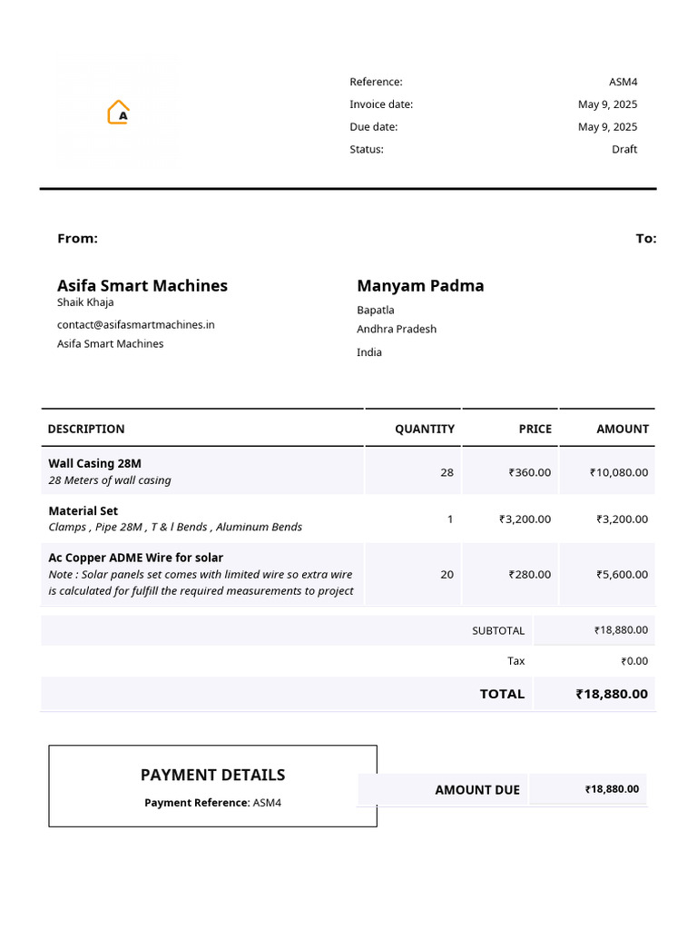 Invoice Asm4 | PDF