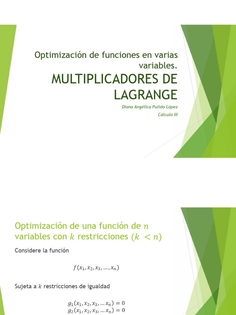 Multiplicadores de Lagrange | PDF | Informática teórica | Ciencia ...
