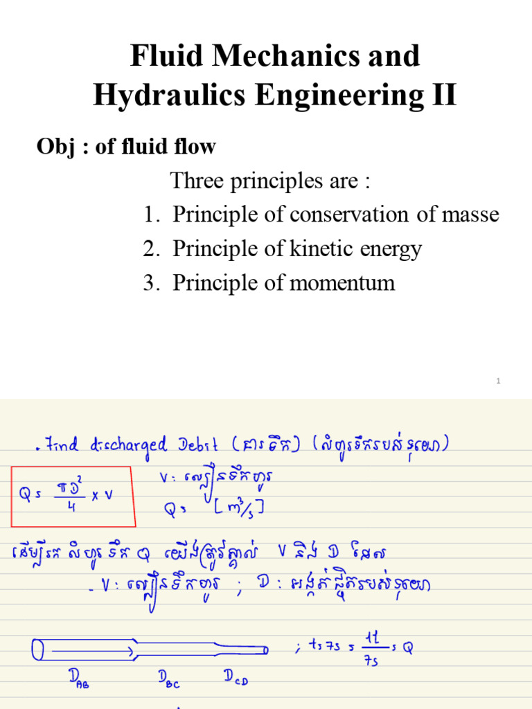 Fluid Mechanics II.1 | PDF | Fluid Dynamics | Continuum Mechanics