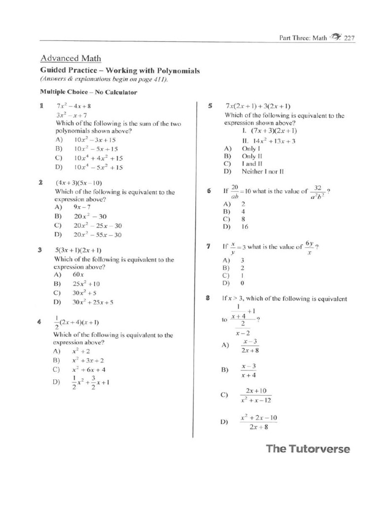 Advanced Math (TTV) | PDF