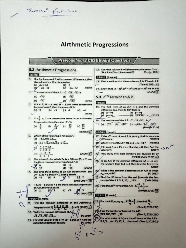 Arithmetic Progression | PDF