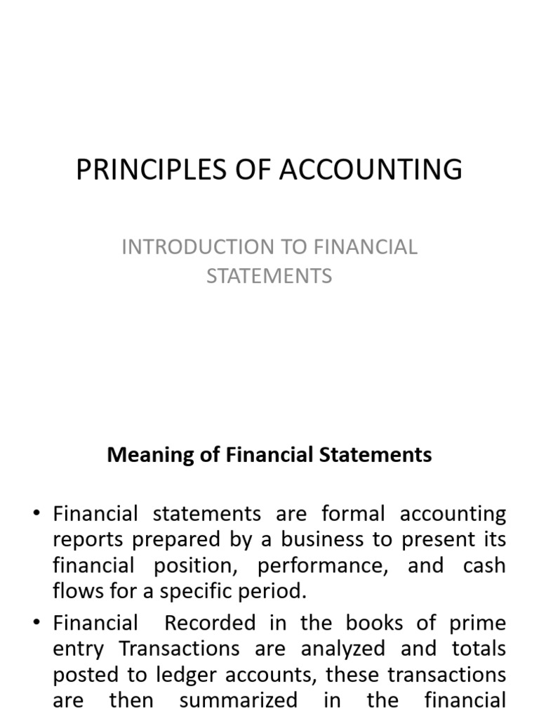 Topic 4. Introduction To Financial Statements | PDF | Balance Sheet ...