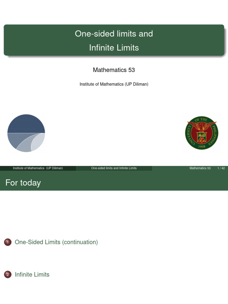 M53-Lec1.2-One-Sided2-Infinite-Limits | PDF | Infinity | Limit ...