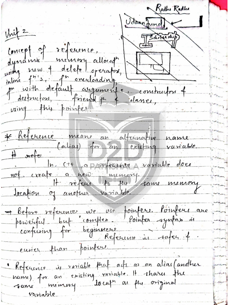 OOPs Unit 2 D2D Pathshala | PDF
