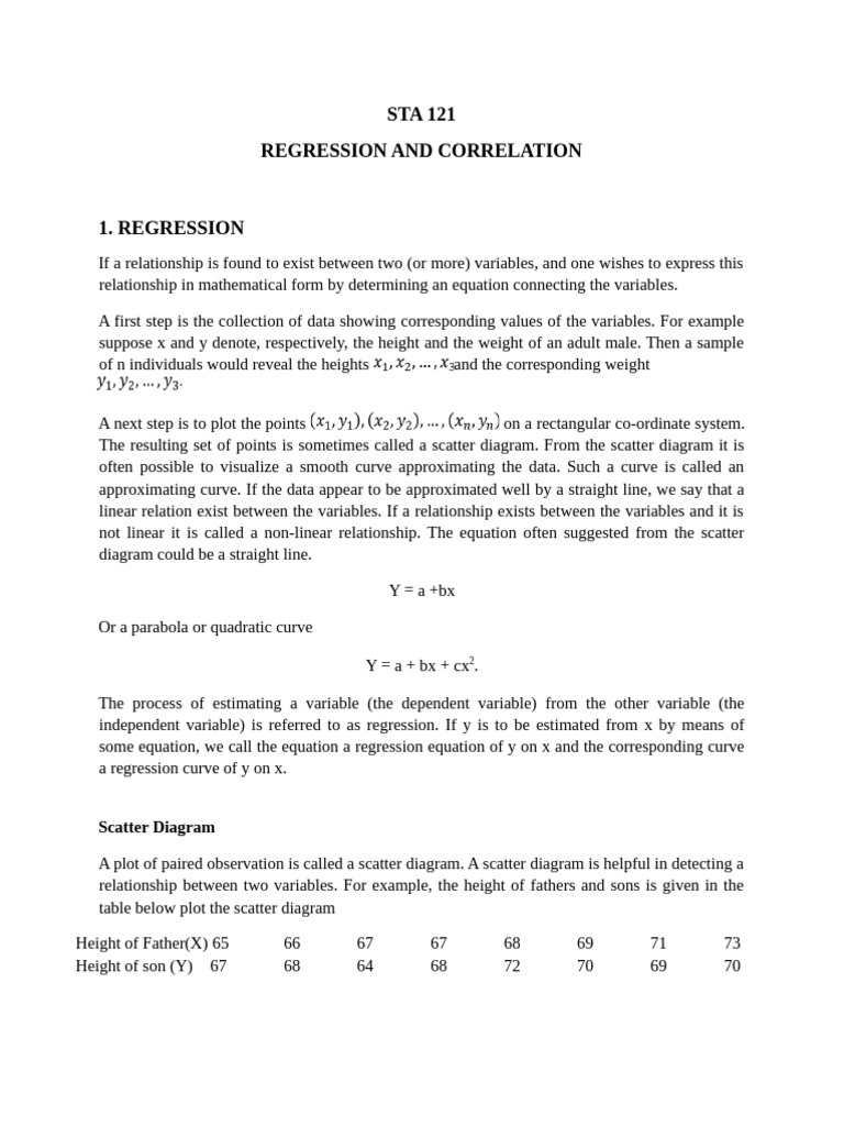 Slide On Regression and Correlation | PDF | Regression Analysis ...
