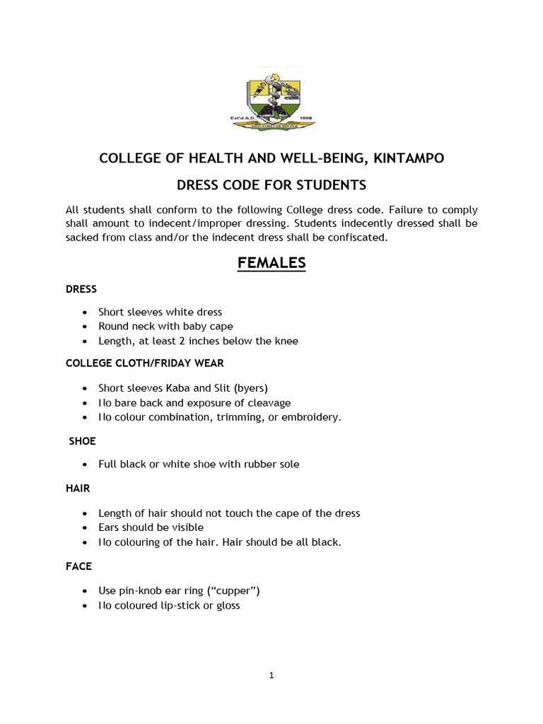 Dress Code | PDF