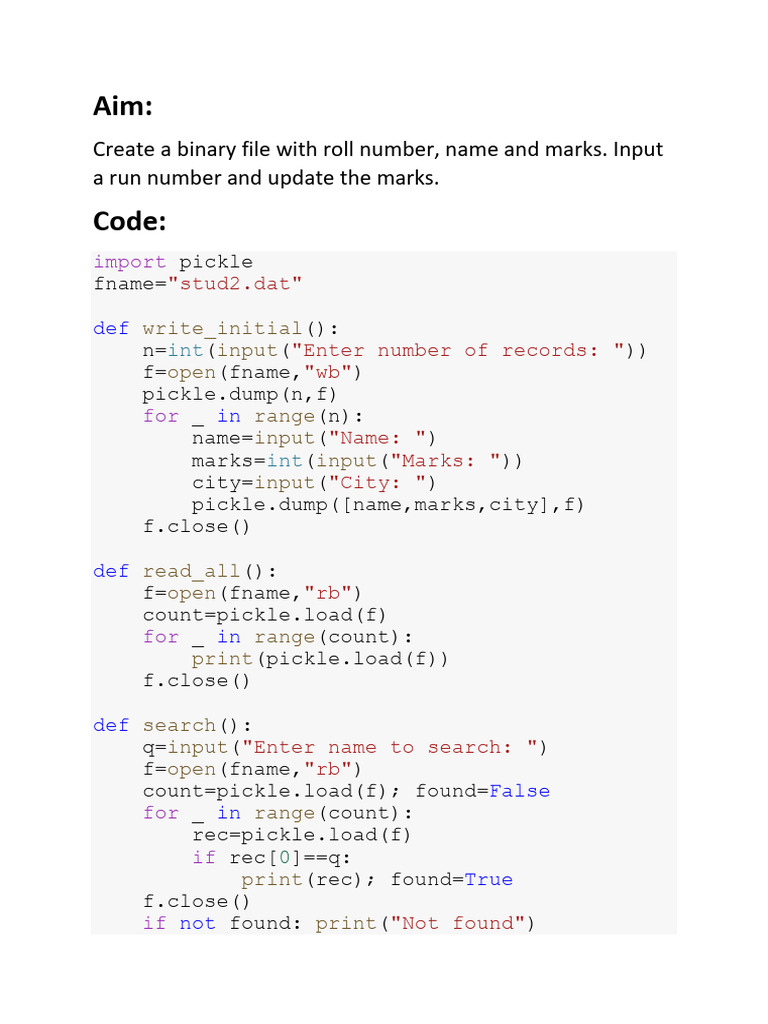 Binary File | PDF
