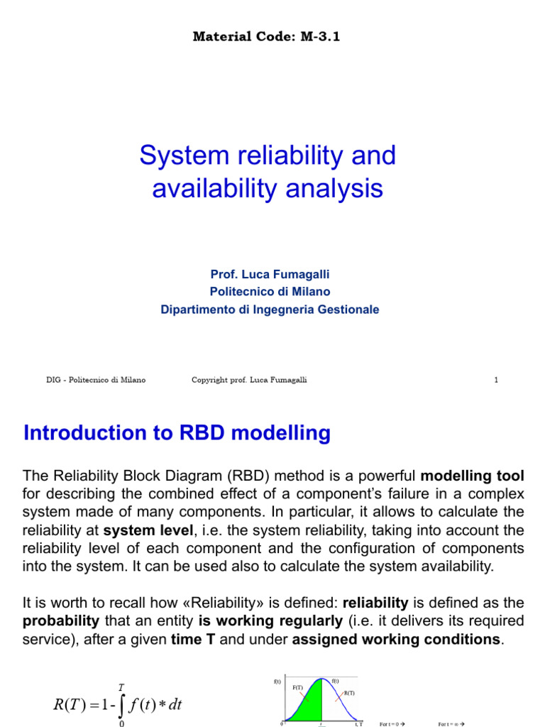 November 17th - M 3 1 RBD | PDF | Reliability Engineering | System