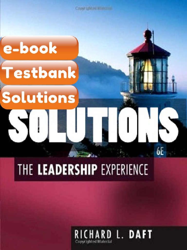 Testbank The Leadership Experience 6 Ed Daft Fast Download | PDF ...
