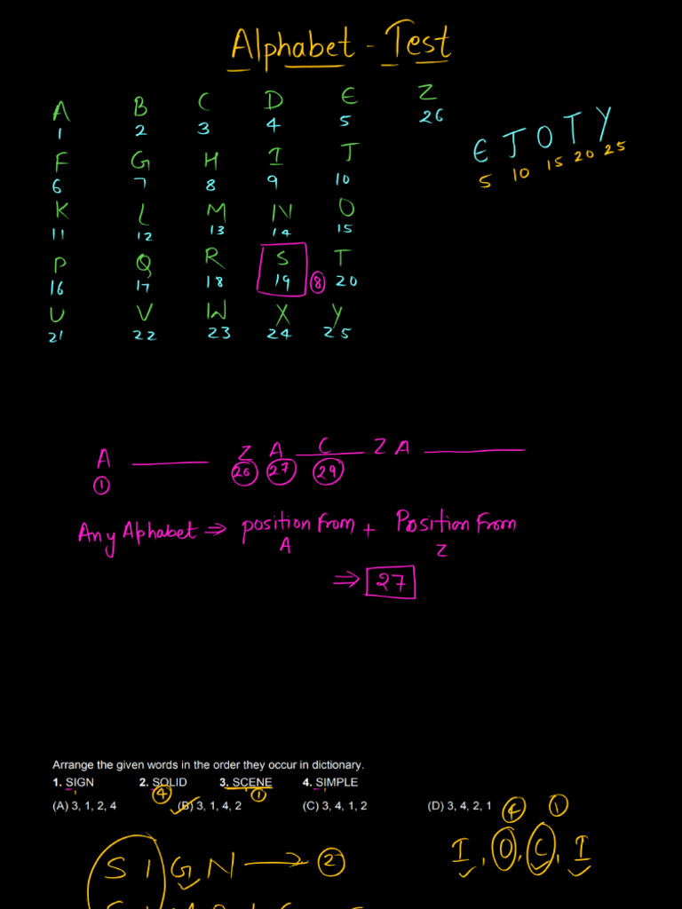 Alphabatic Test | PDF