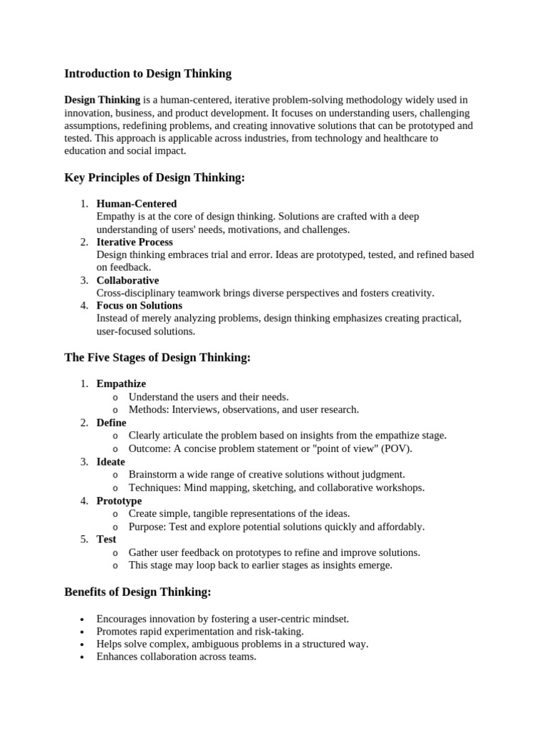 Dti Notes-1 | PDF | Design Thinking | Usability