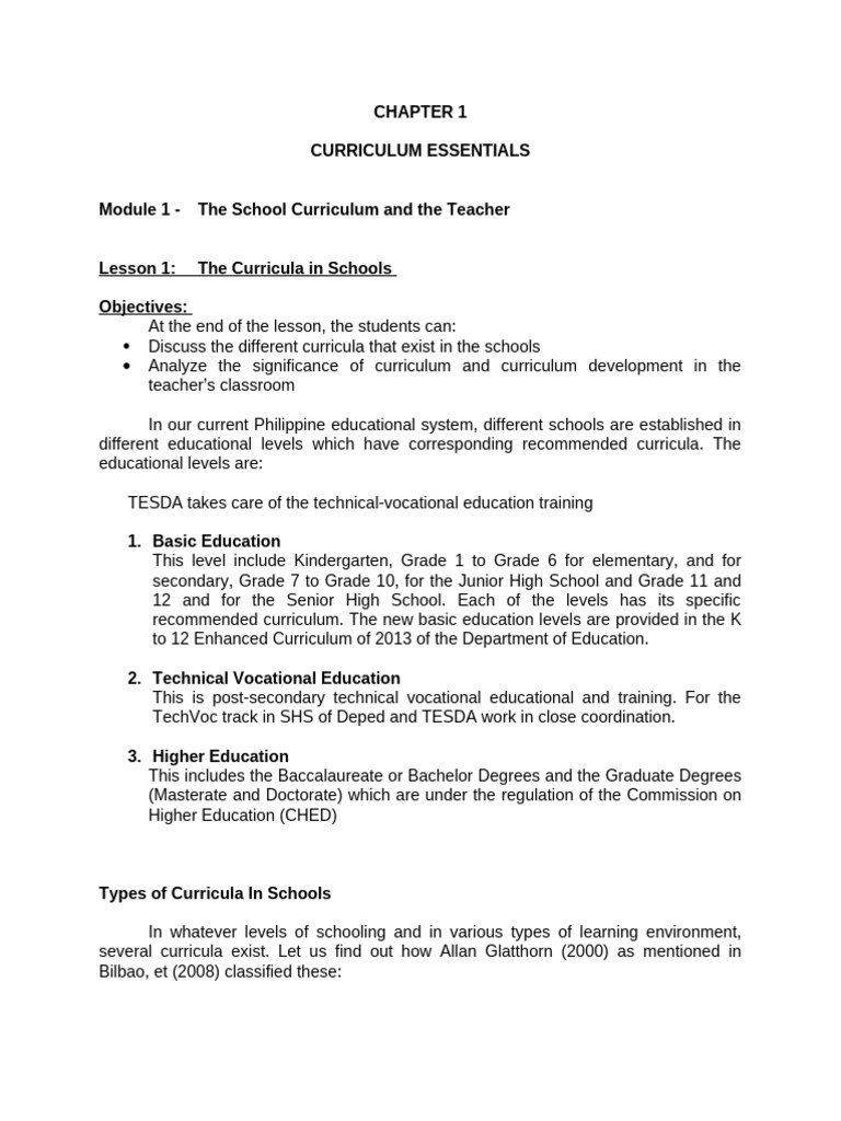 Chapter 1 (Module 1 - Lessons 1-2 & Module 2 - Lessons 1-4) | PDF ...