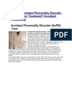 What is Avoidant Personality Disorder (AvPD) Test, Treatment? Avoidant Personality