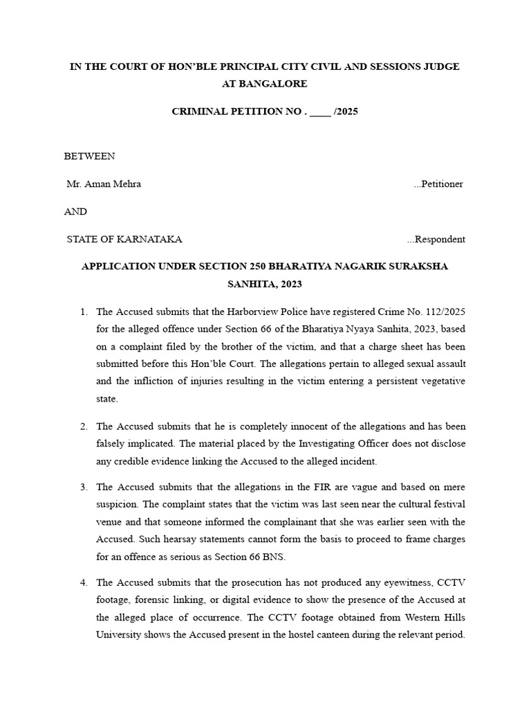 Discharge Application (03fl22bbl066) | PDF | Crimes | Crime & Violence