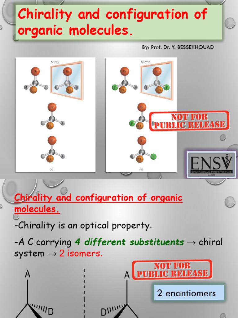 Unit 6.2 Chirality and configuration of organic molecules | PDF ...