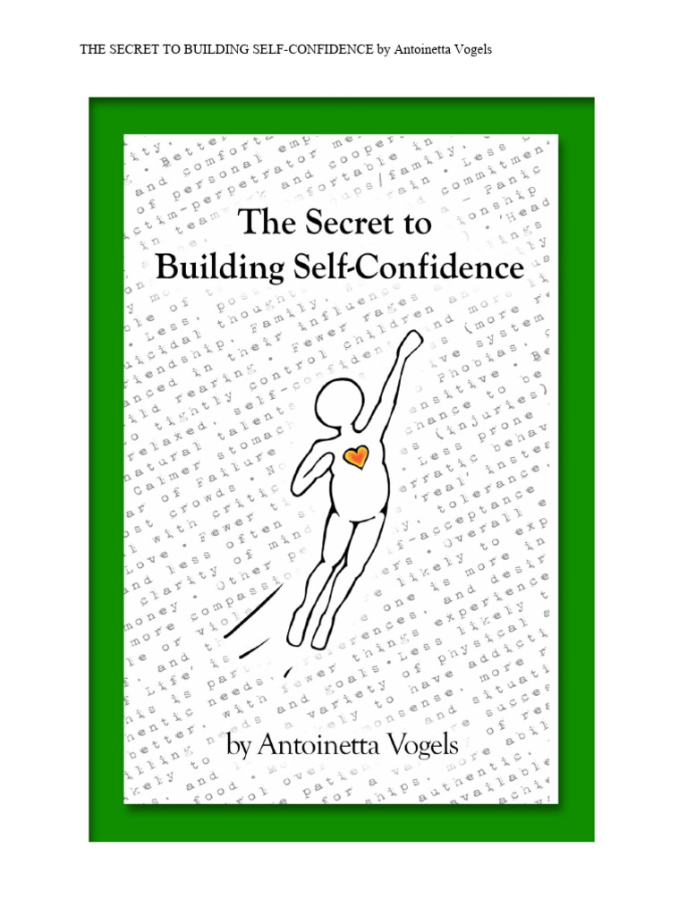 Secret To Building Self Confidence PDF Motivation Motivational