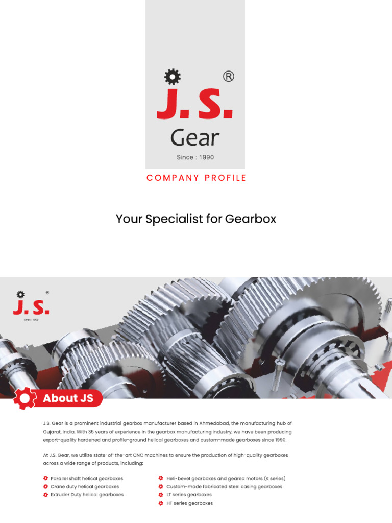 Company Profile JS Gear 2026 | PDF
