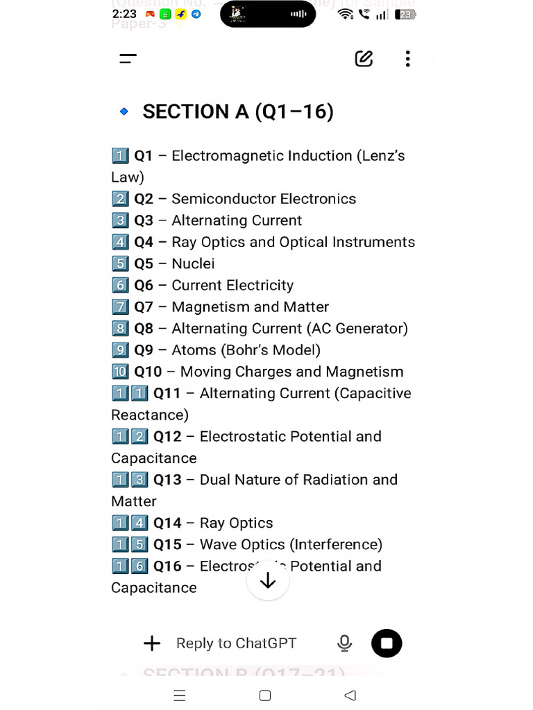 Sample Paper 3 Phy | PDF