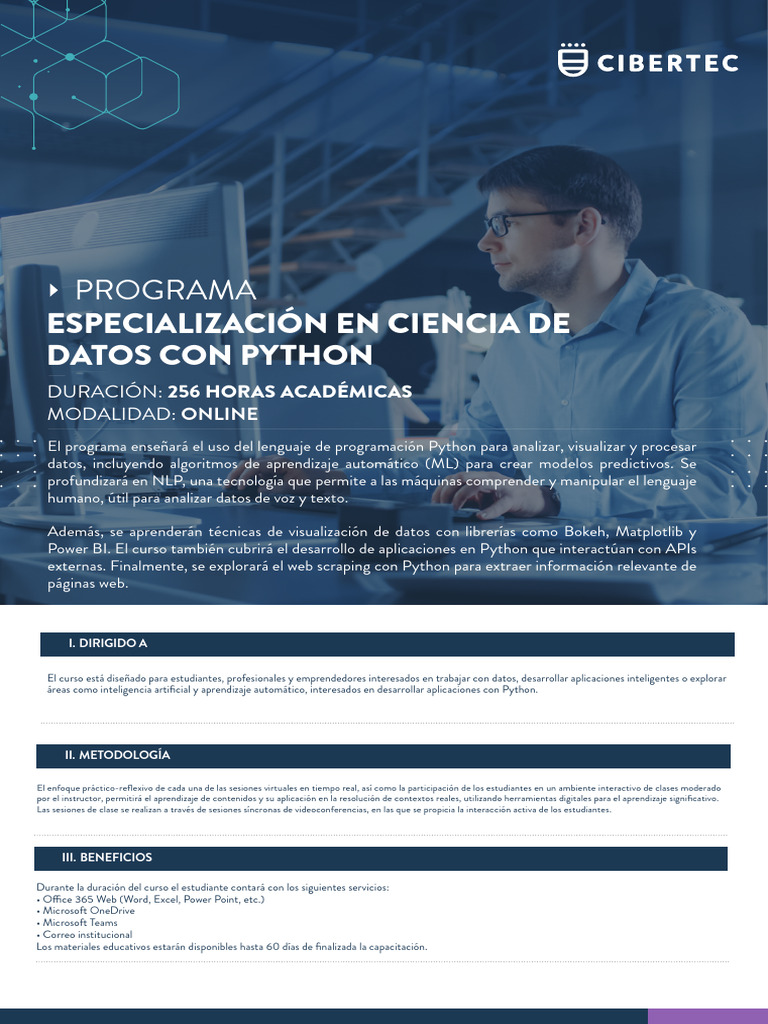 Especializacion en Ciencia de Datos Con Python 192hc 256ha | PDF ...