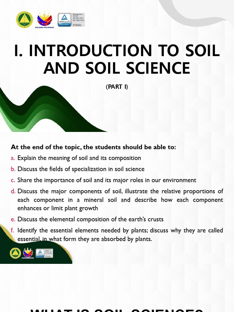 1_Introduction-to-Soil-Science-Part-1 soil subject | PDF | Soil | Soil ...