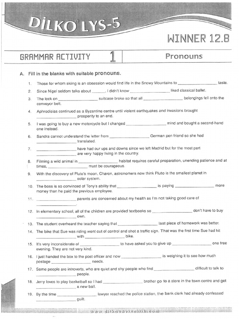 Grammar Activity 1 | PDF