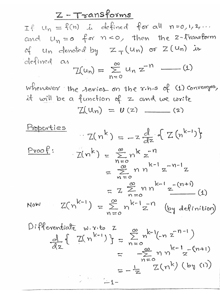Moule 3 Z Transform | PDF