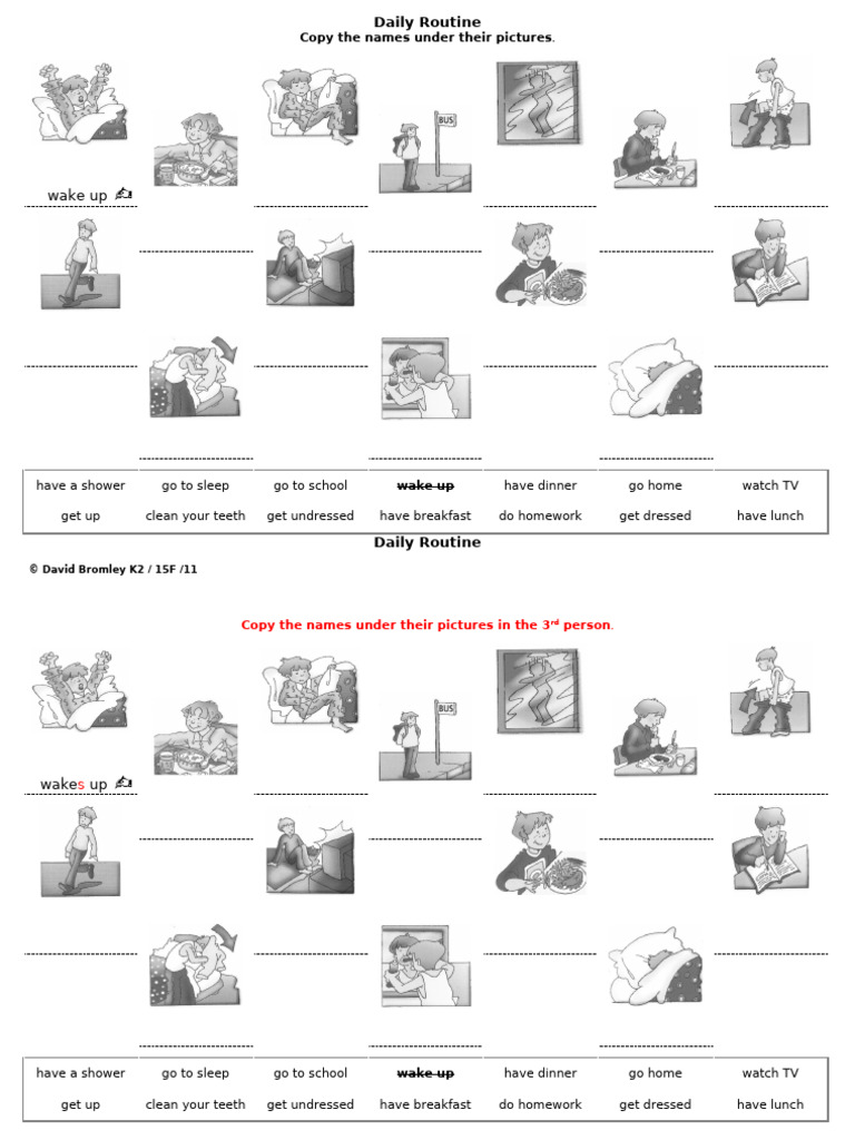 15F. Daily Routine List | PDF