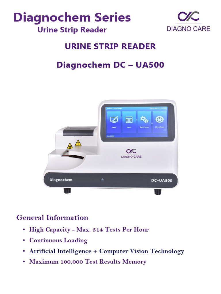 Urin Analyzer Brochure - DC-UA500 | PDF