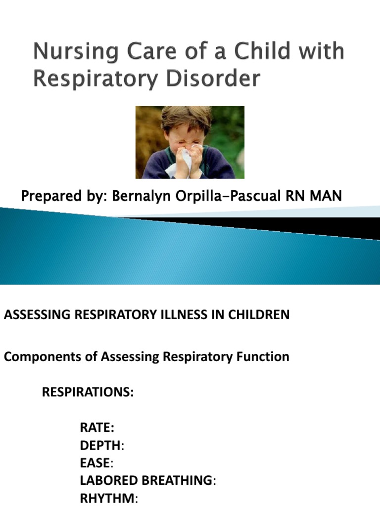Nursing Care for Pediatric Respiratory Issues | PDF | Asthma | Pneumonia