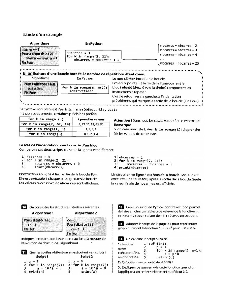 Algorithme 3.boucle | PDF