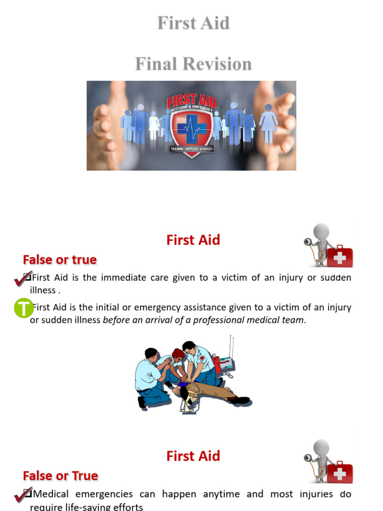 First Aid Revision Spring 2023 | PDF | Cardiopulmonary Resuscitation ...