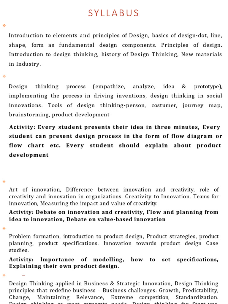 Design Thinking and Innovation | PDF | Composition (Visual Arts ...