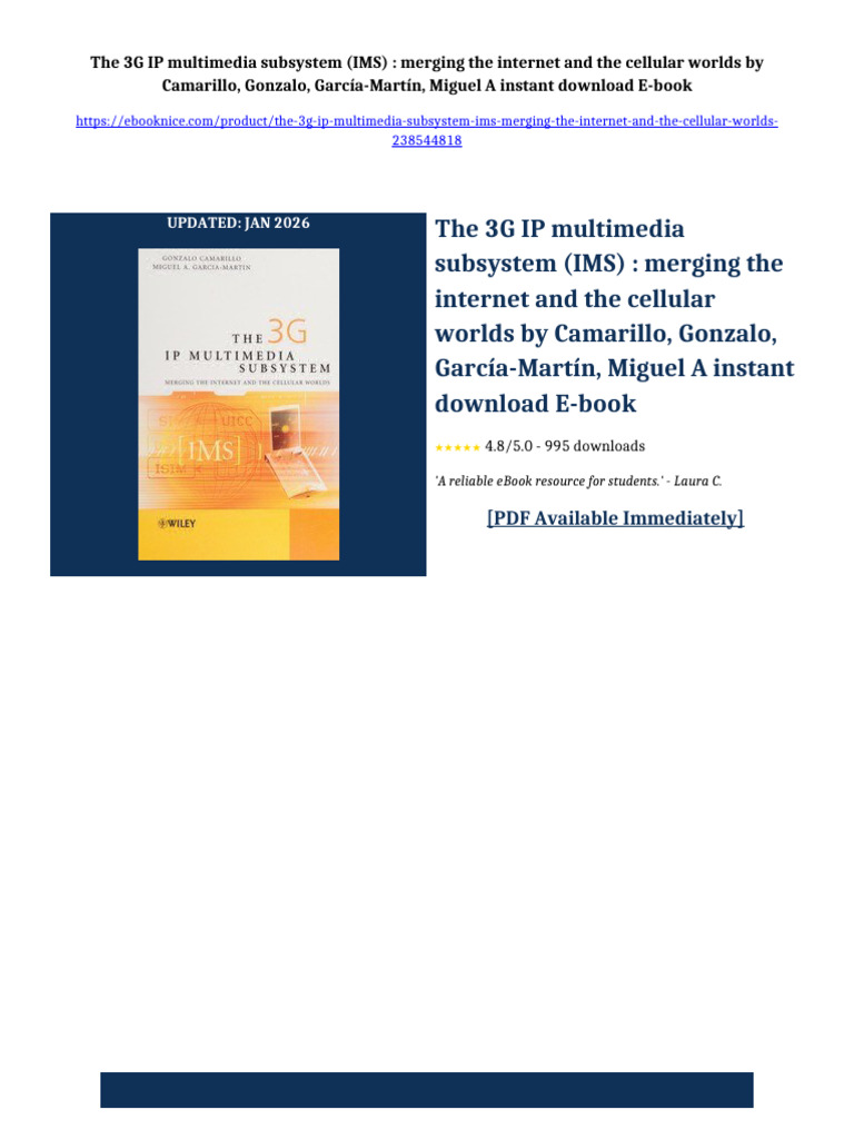 The 3G IP multimedia subsystem (IMS) : merging the internet and the ...
